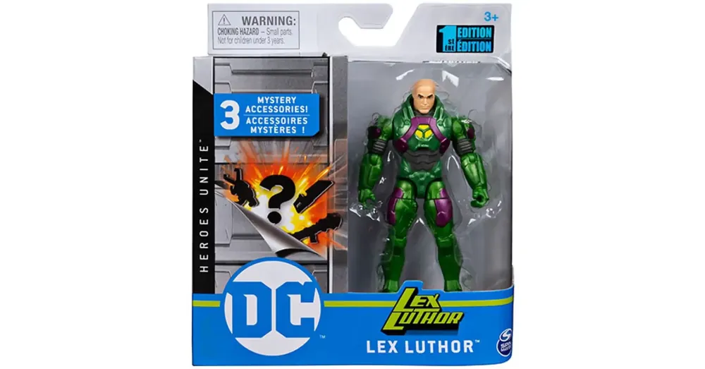 Biztonságos fizetés DC Comics Lex Luthor 10 cm figura meglepetés kiegészítőkkel – Spin Master