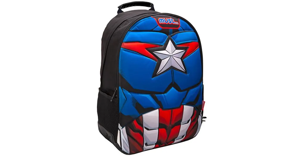 Must… Bosszúállók Amerika Kapitány 3D mintás iskolatáska, hátizsák 32×15×43 cm Kiárusítás