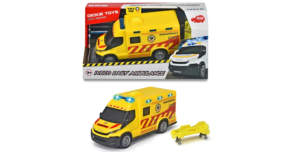 Dickie Toys Magyar mentőautó fénnyel és hanggal 1/38 – Simba Toys Újdonság
