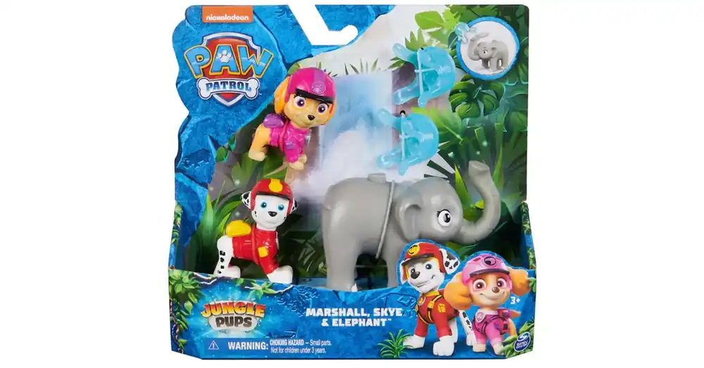 Ne maradj le Mancs Őrjárat Jungle Pups Marshall, Skye és elefánt figura szett – Spin Master
