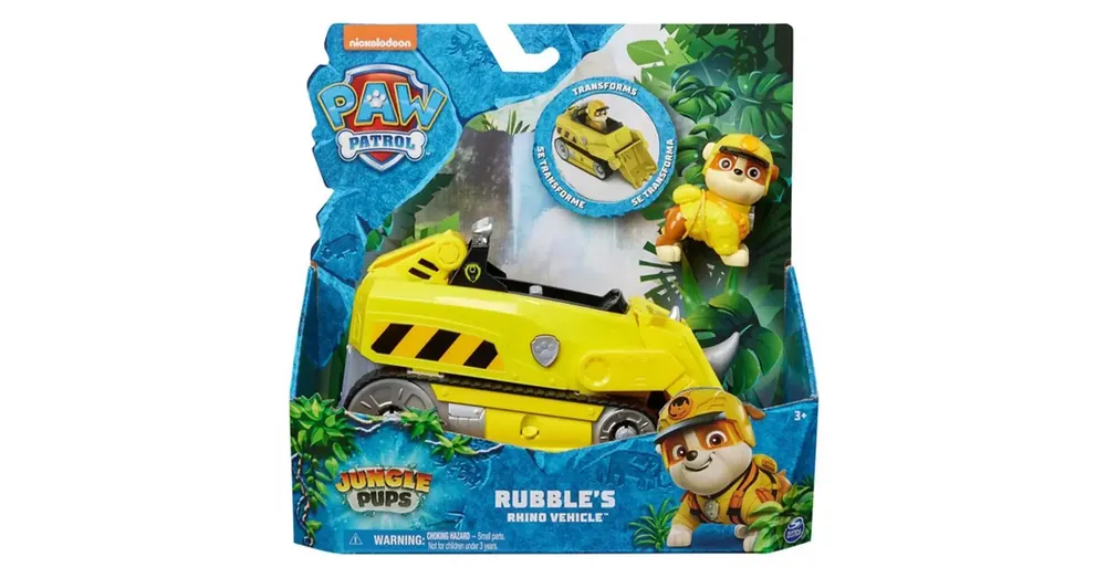 Legjobb ár Mancs Őrjárat Jungle Pups Rubble minifigura orrszarvús járművel – Spin Master