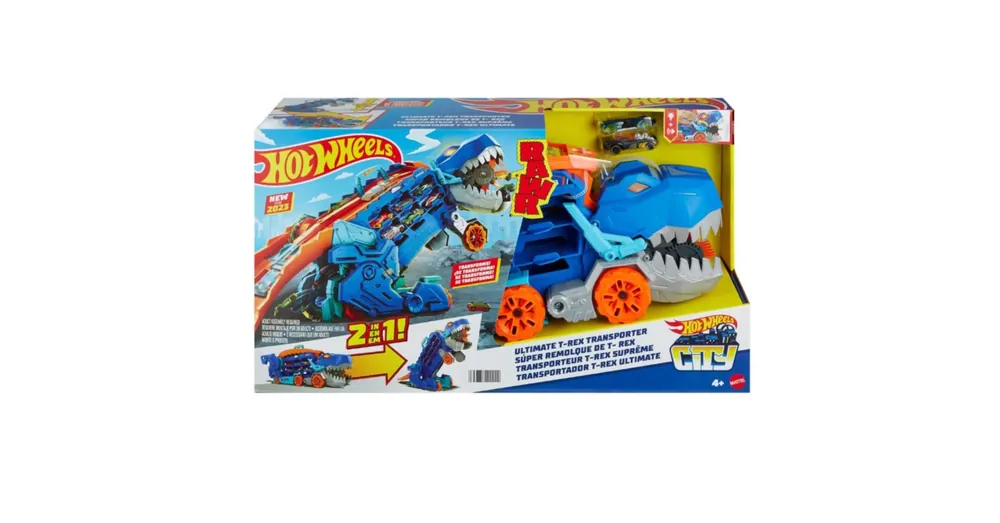 Exkluzív ajánlat Hot Wheels City Átalakítható Ultimate Autószállító T-Rex – Mattel