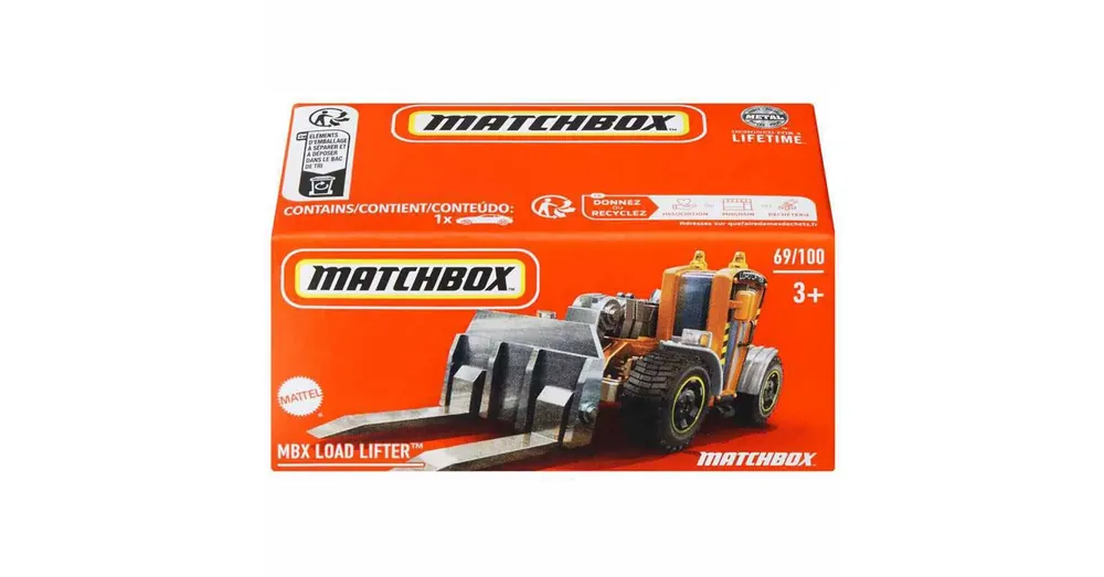 Matchbox Papírdobozos MBX Load Lifter™ munkagép 1/64 – Mattel Exkluzív ajánlat