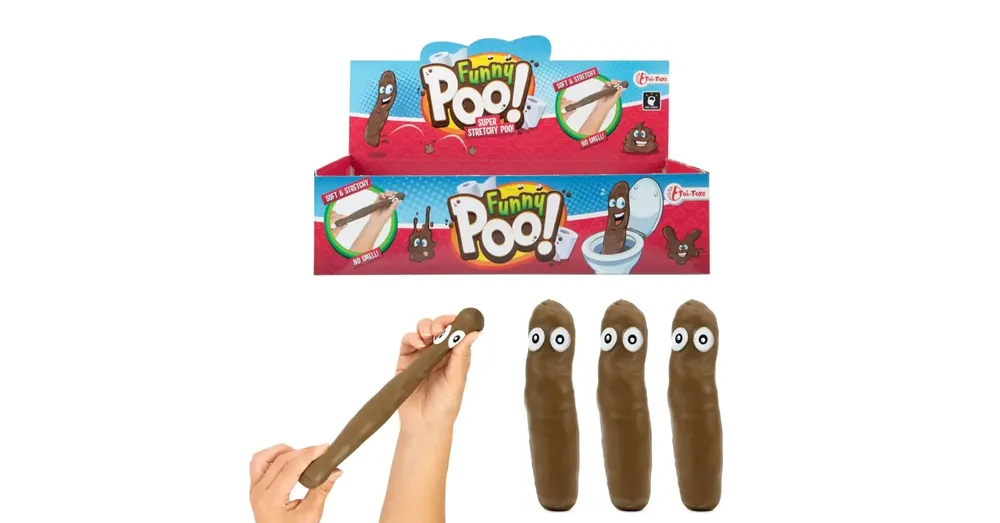 Újdonság FunnyPoo, a mókás nyújtható kaki figura 1 db