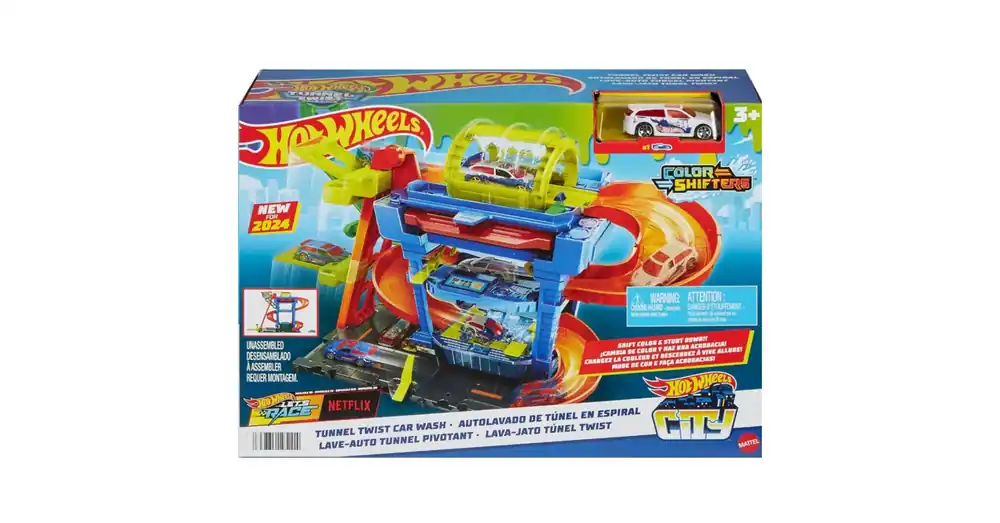 Hot Wheels City Autómosó színváltós kisautóval – Mattel Szezonális akció