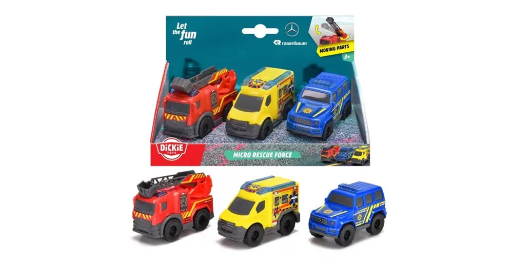 Bestseller SOS Mikro mentőautók 3 db-os szett 9 cm – Dickie Toys