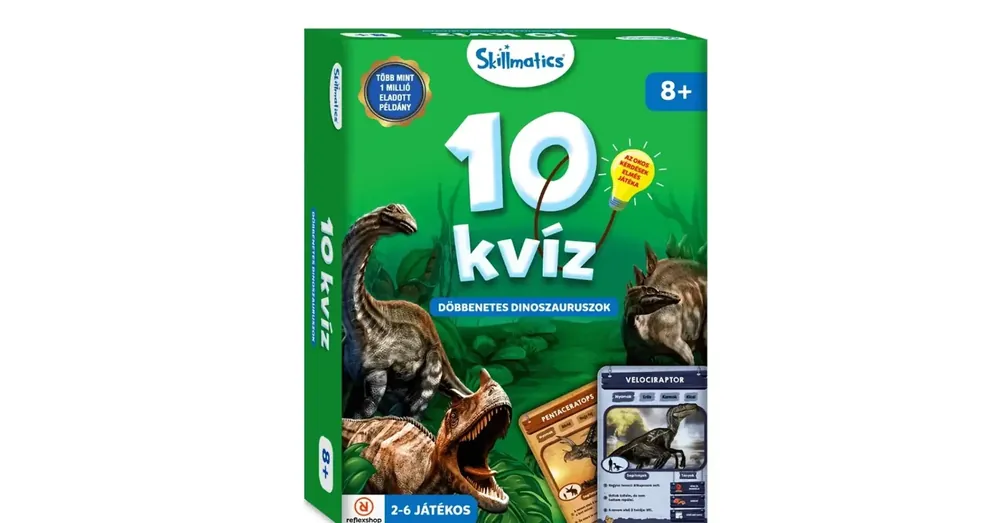 10 kvíz – Döbbenetes dinoszauruszok kvíz társasjáték Kihagyhatatlan ajánlat