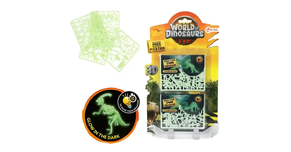 Expressz kézbesítés Dínós fluoreszkáló 3D puzzle többféle változatban 1 db