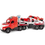 Korlátozott ajánlat Magic Truck Forma 1 versenyautókat szállító kamion fluoreszkáló lámpákkal 81 cm – Wader