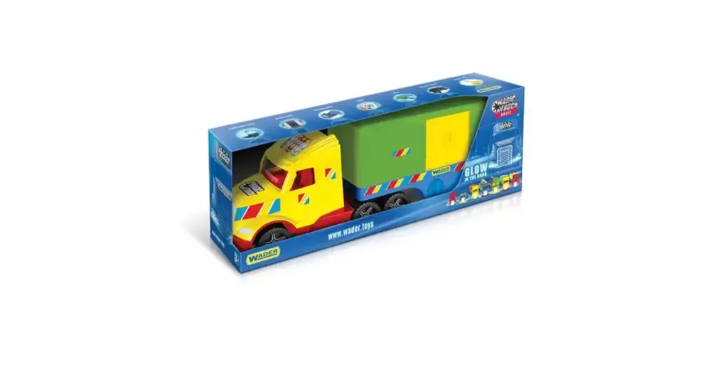 Kedvezmény Magic Truck Basic Kamion dobozos utánfutóval és fénnyel 80 cm-es – Wader