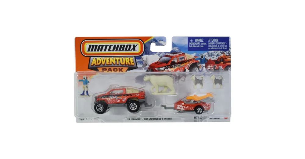 Bestseller Matchbox Snow Thrasher kisautó utánfutóval szett 1/64 – Mattel