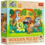 Akciós ár Jurassic World Ismerkedj a dinókkal 24 db-os fa puzzle – Trefl