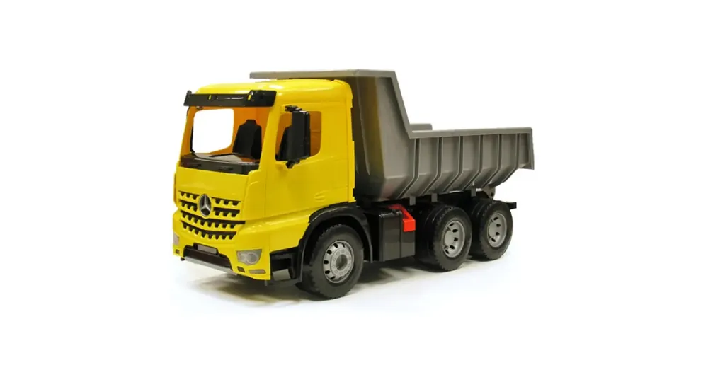 LENA Mercedes-Benz Actros óriás dömper sárga/fekete 67 cm Biztonságos fizetés
