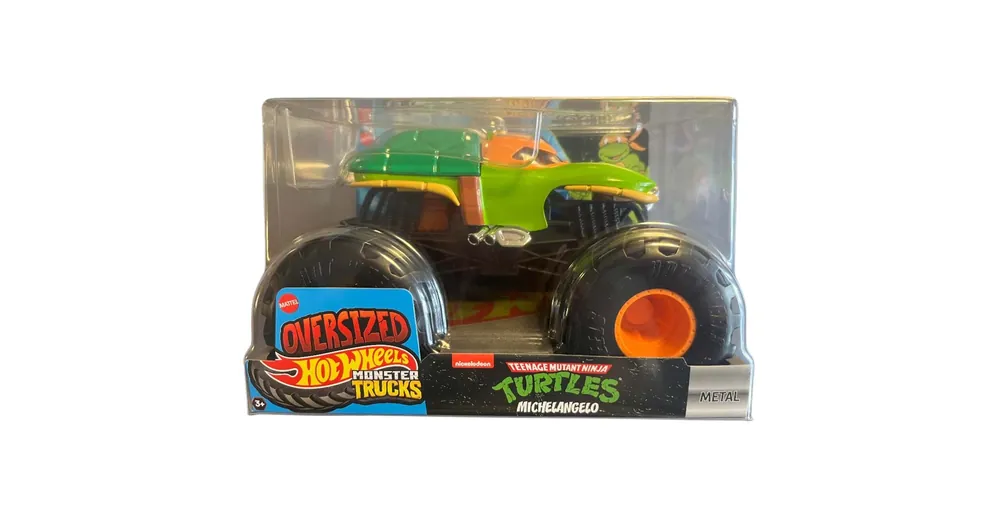 Nézd meg most Hot Wheels Monster Trucks Oversized TMNT Michelangelo monster autó 1/24 – Mattel