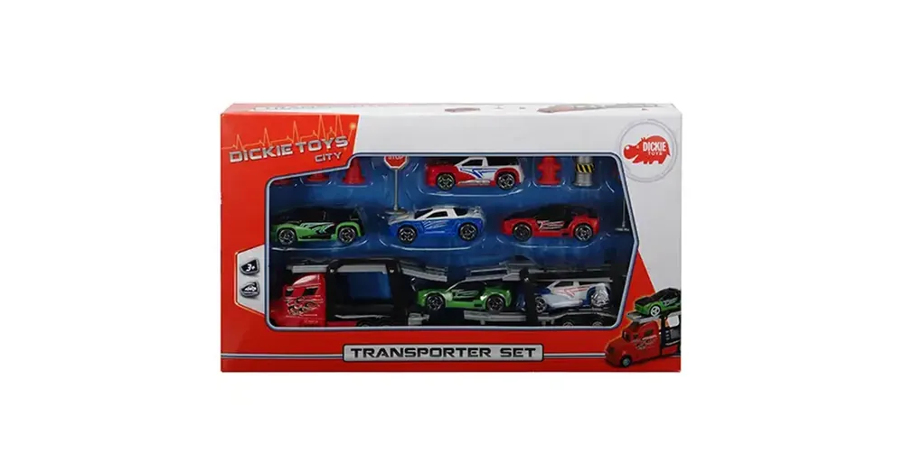 Szuper akció Autószállító kamion játékszett 26 cm kétféle változatban – Dickie Toys