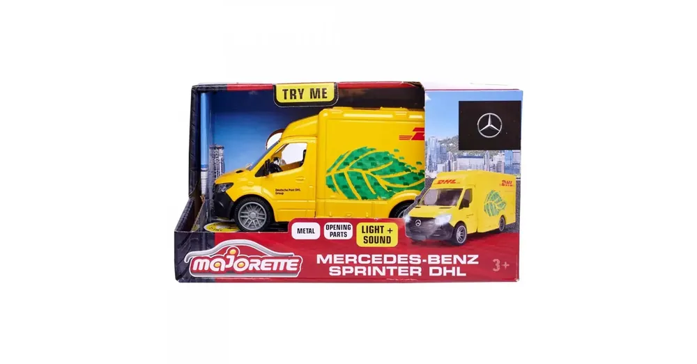 Majorette Mercedes-Benz Sprinter DHL fénnyel és hanggal – Simba Toys Csak ma