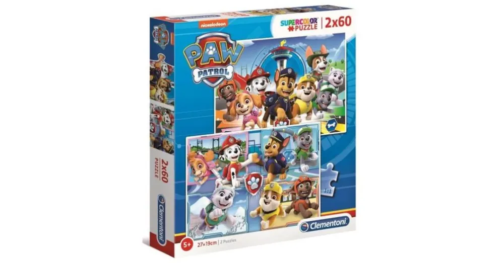 Biztonságos fizetés Clementoni Mancs őrjárat 2 az 1-ben 2×60 db-os puzzle
