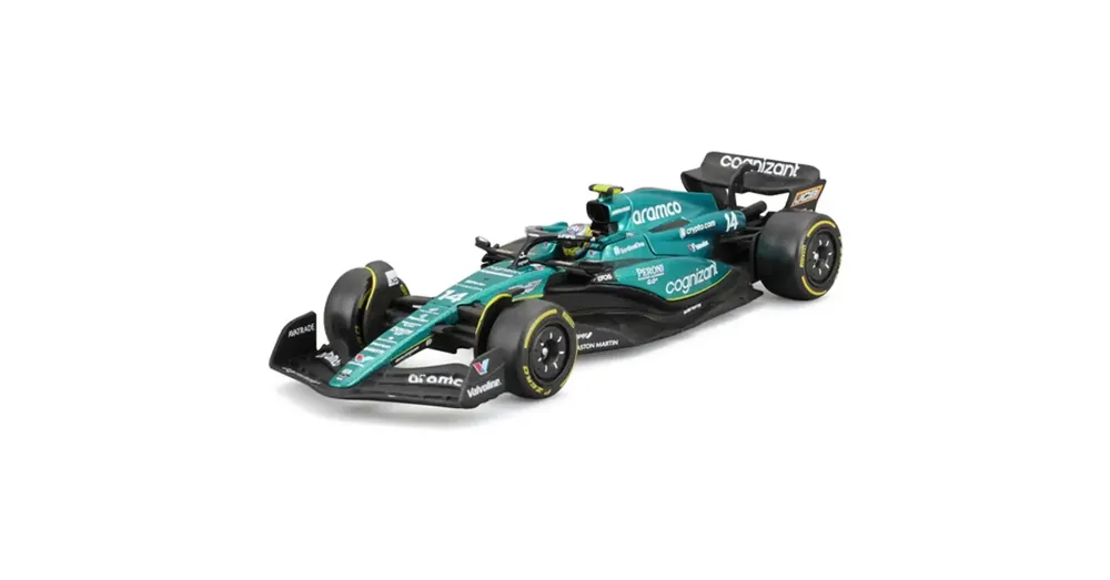 Kiárusítás Bburago Aston Martin AMR23 F1 versenyautó fém autómodell 1/43 (Fernando Alonso 14, sisakos változat)