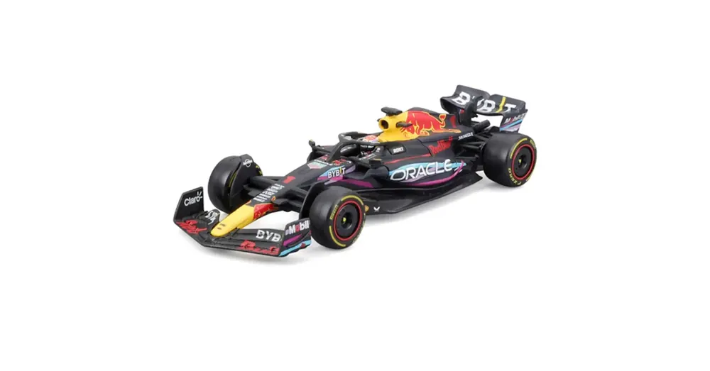 Biztonságos fizetés Bburago Red Bull RB19 F1 versenyautó fém autómodell 1/43 (Max Verstappen 1, Miami GP különkiadás, sisakos)