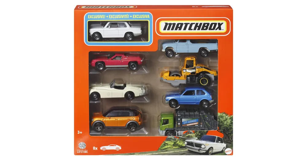 Szuper ajánlat Matchbox 8 db-s kisautó szett exkluzív BMW 2002 autóval – Mattel