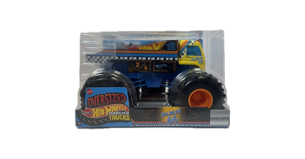 Hot Wheels Monster Trucks Oversized – Haulin‘ 64 sárga monster autó 1/24 – Mattel Alacsony ár