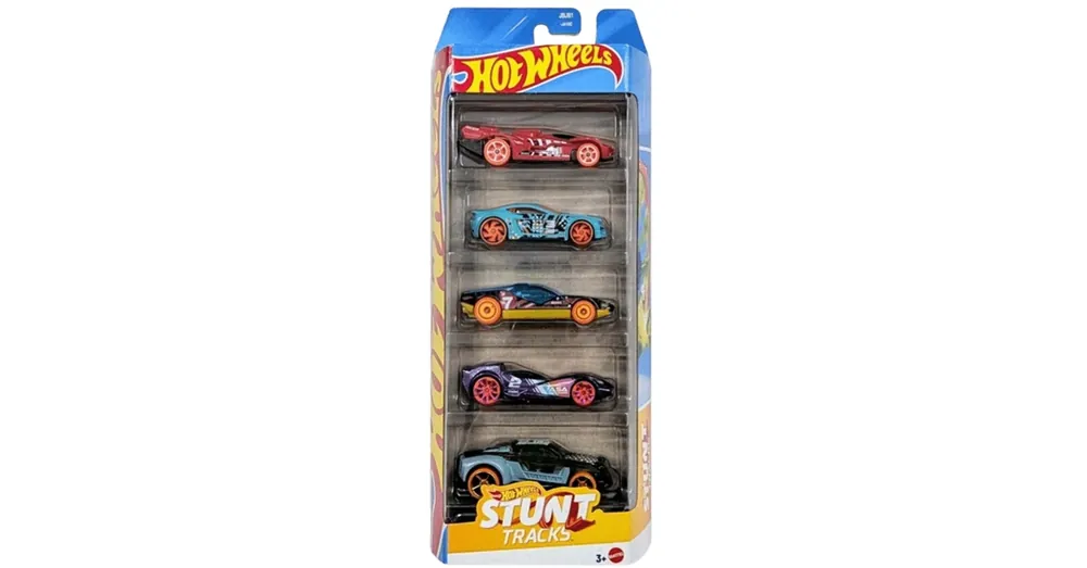 Hot Wheels Stunt Tracks 5 db-os kisautó szett 1/64 – Mattel Gyors kiszállítás