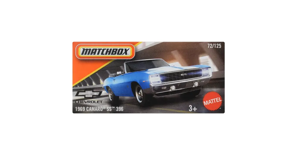 Azonnal elérhető Matchbox Papírdobozos 1969 Chevrolet Camaro SS 396 kisautó 1/64 – Mattel