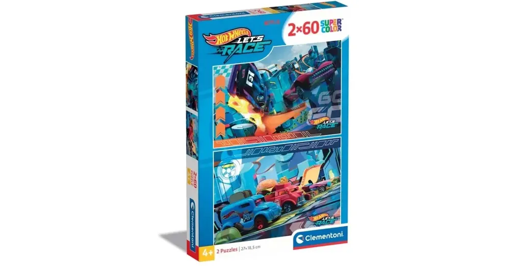 Hotwheels 2×60 db-os Supercolor puzzle – Clementoni Azonnali szállítás