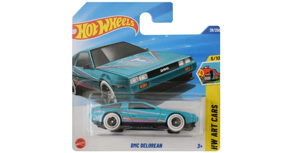 Hot Wheels DMC DeLorean rózsaszín csíkos kisautó 1/64 – Mattel Outlet