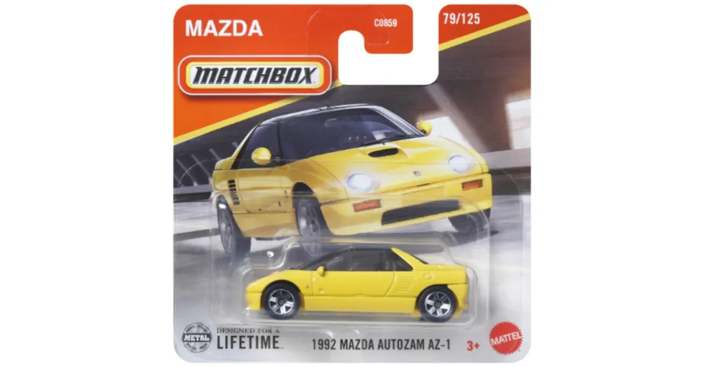 Matchbox 1992 Mazda Autozam AZ-1 kisautó 1/64 – Mattel Gyors szállítás