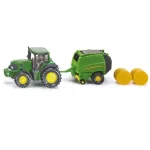 Szezonális akció SIKU John Deere traktor körbálázóval 1/72