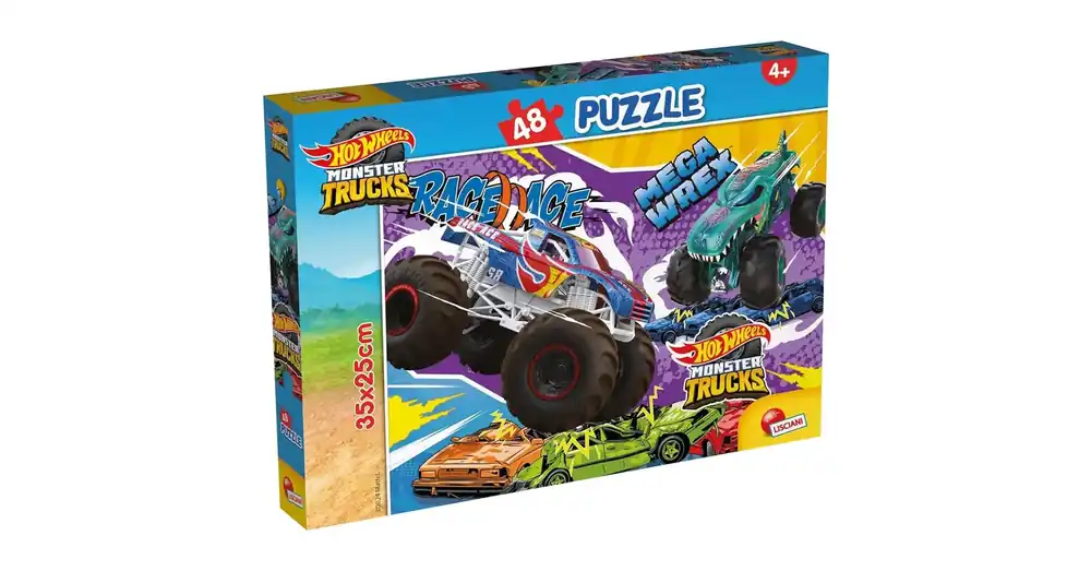 Újdonság Hot Wheels Monster trucks 48 db-os puzzle 35×25 cm – Lisciani