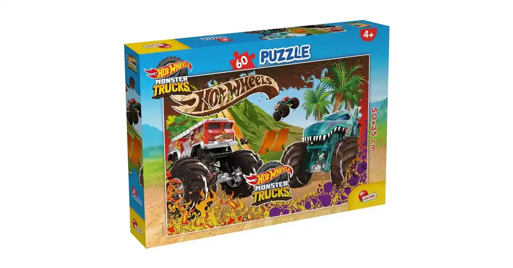 Kedvezmény Hot Wheels Monster trucks 60 db-os puzzle 50×35 cm – Lisciani
