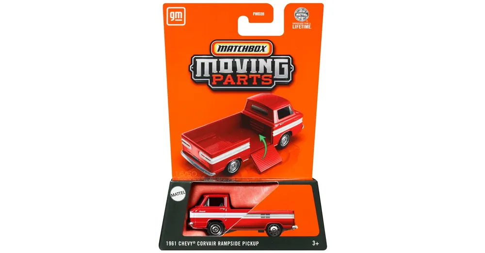 Matchbox Moving Parts – 1961 Chevy Corvair Rampside Pickup nyitható kisautó 1/64 – Mattel Korlátozott ajánlat