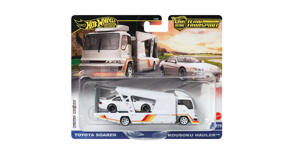 Kiárusítás Hot Wheels Kousoku Hauler Prémium autószállító és Toyota Soarer kisautó 1/64 – Mattel