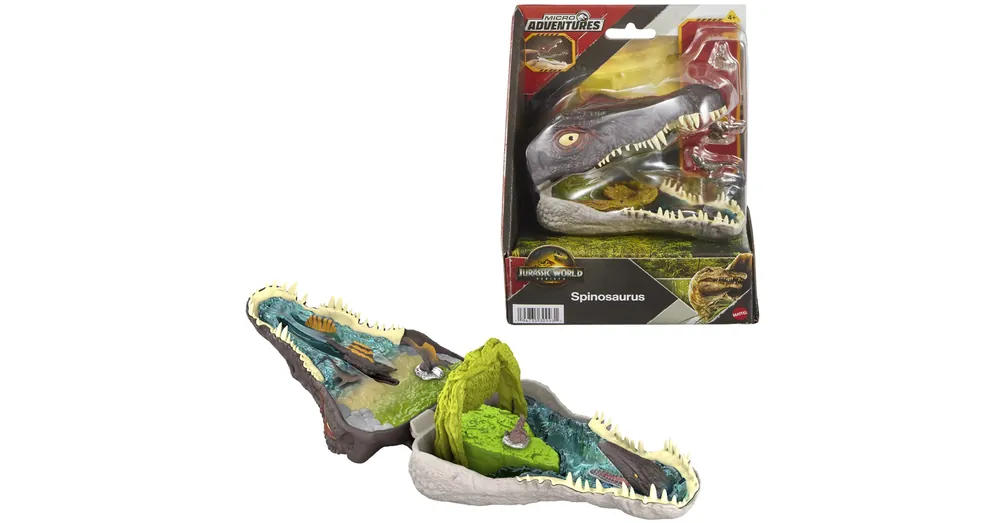 Szuper akció Jurassic World Újjászületés Micro Adventures Spinosaurus mini játékszett – Mattel