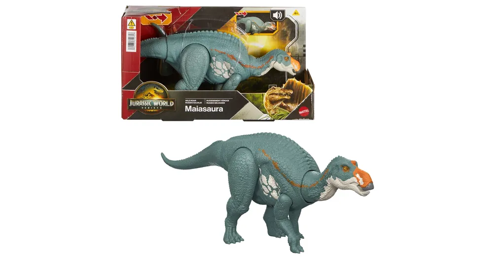 Kedvezmény Jurassic World Újjászületés Wild Roar Maiasaura támadó dinoszaurusz figura – Mattel
