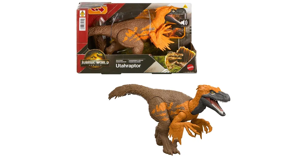 Jurassic World Újjászületés Wild Roar Utahraptor támadó dinoszaurusz figura – Mattel Gyors kiszállítás
