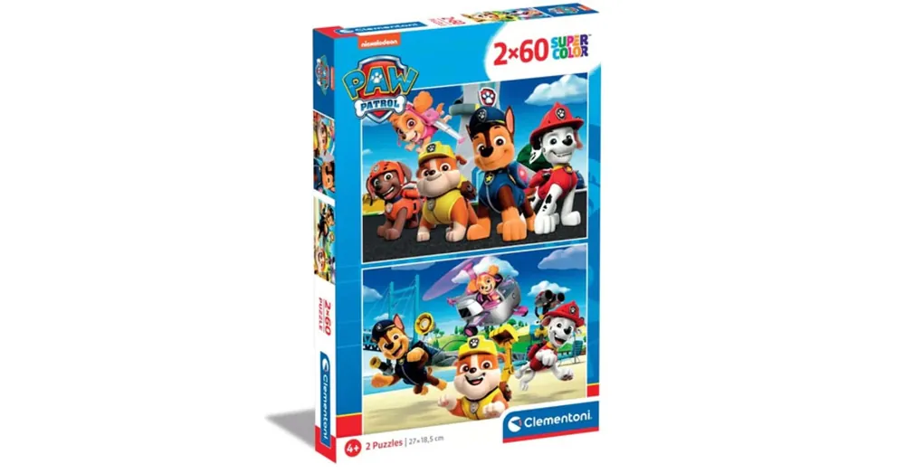 Mancs őrjárat Supercolor 2 az 1-ben 2×60 db-os puzzle – Clementoni Utolsó esély