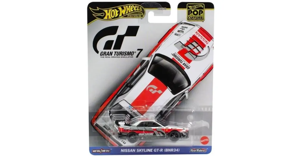 Hot Wheels Pop kultúra széria – Nissan Skyline GT-R (BNR34) kisautó 1/64 – Mattel Népszerű