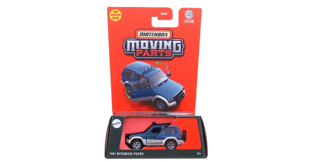 Gyors szállítás Matchbox Moving Parts – 1991 Mitsubishi Pajero nyitható kisautó 1/64 – Mattel