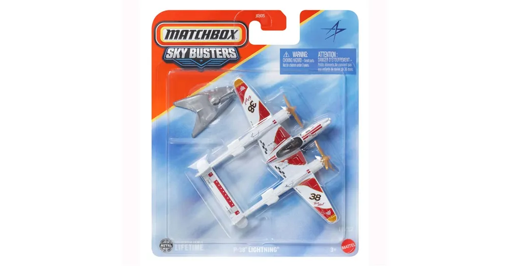 Matchbox Sky Busters P-38 Lightning repülő modell 1/64 – Mattel Szuper akció