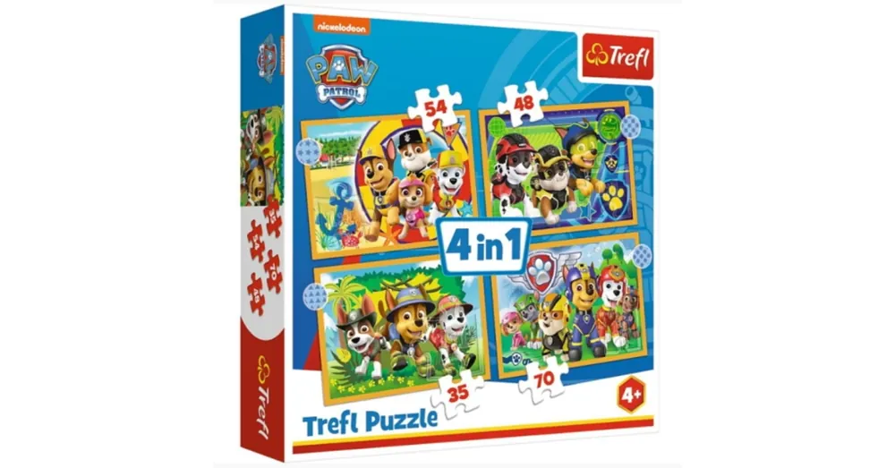 Mancs őrjárat Nyaral a csapat 4 az 1-ben 35–48–54–70 db-os puzzle – Trefl Kihagyhatatlan ajánlat