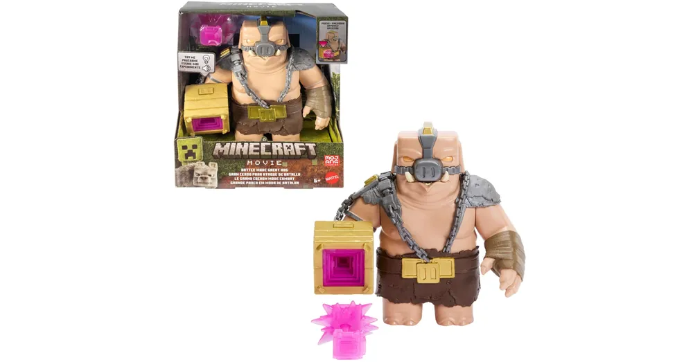 Gyors szállítás Minecraft Egy Minecraft film Harcra kész nagyfőnök vadkan akciófigura – Mattel