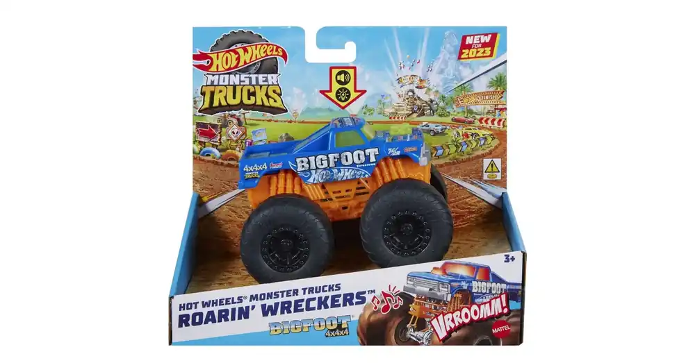 Kiárusítás Hot Wheels Monster Trucks Bigfoot 4×4x4 monster autó fény és hangeffektekkel 1/43 – Mattel