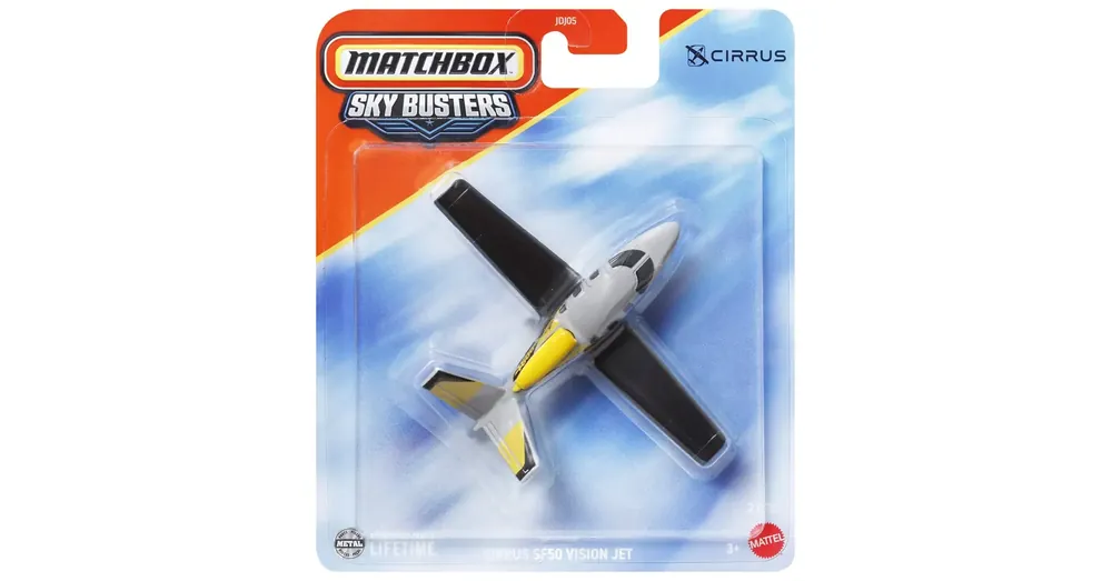 Expressz kézbesítés Matchbox Sky Busters Cirrus SF50 Vision Jet repülő modell 1/64 – Mattel