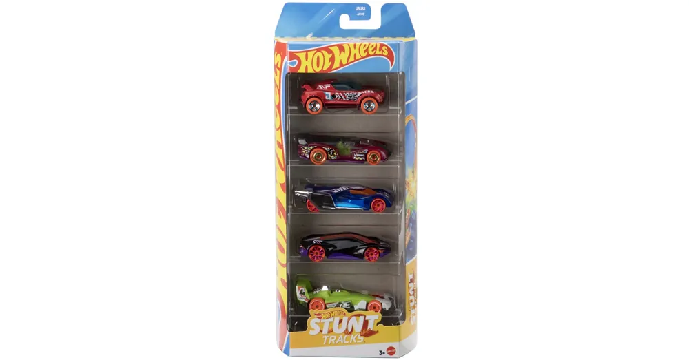 Utolsó esély Hot Wheels Stunt Tracks színes 5 db-os kisautó szett 1/64 – Mattel