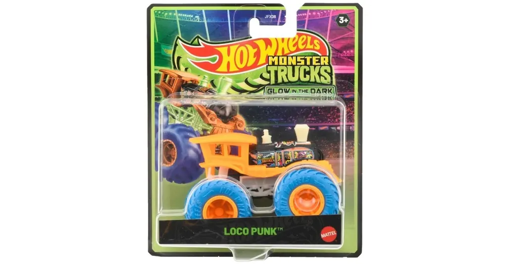 Expressz kézbesítés Hot Wheels Monster Trucks Loco Punk sötétben világító kisautó 1/64 – Mattel