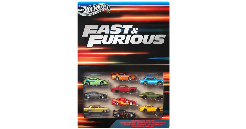 Legkelendőbb Hot Wheels Fast Furious 10 darabos kisautó szett 1/64 – Mattel