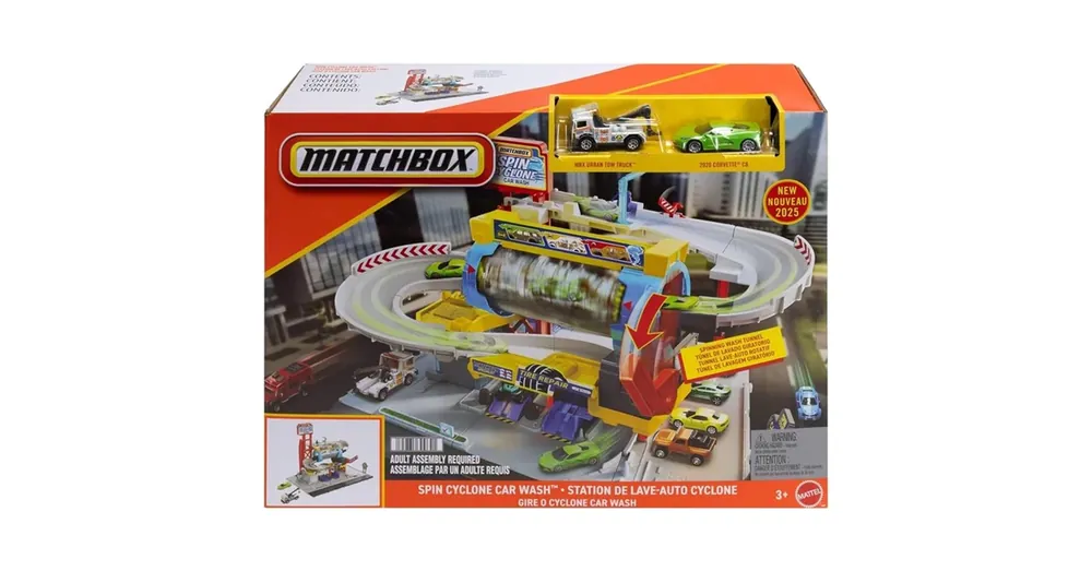 Matchbox Spin Cyclone autómosó pályaszett – Mattel Gyors szállítás